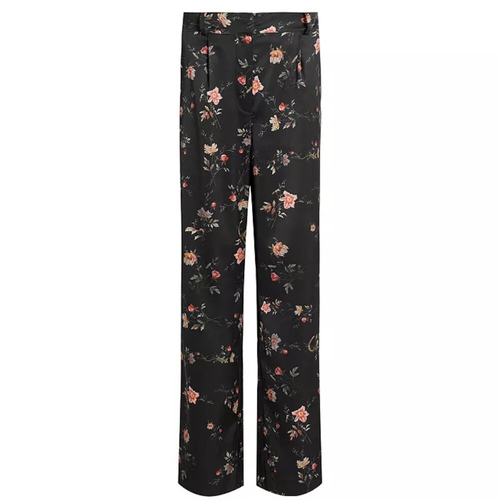 NEW ALLSAINTS Women's Louisa Tanana Trousers Size 8 Black/Floral